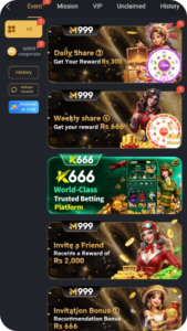 M999.com daily events and special bonus promotions for players